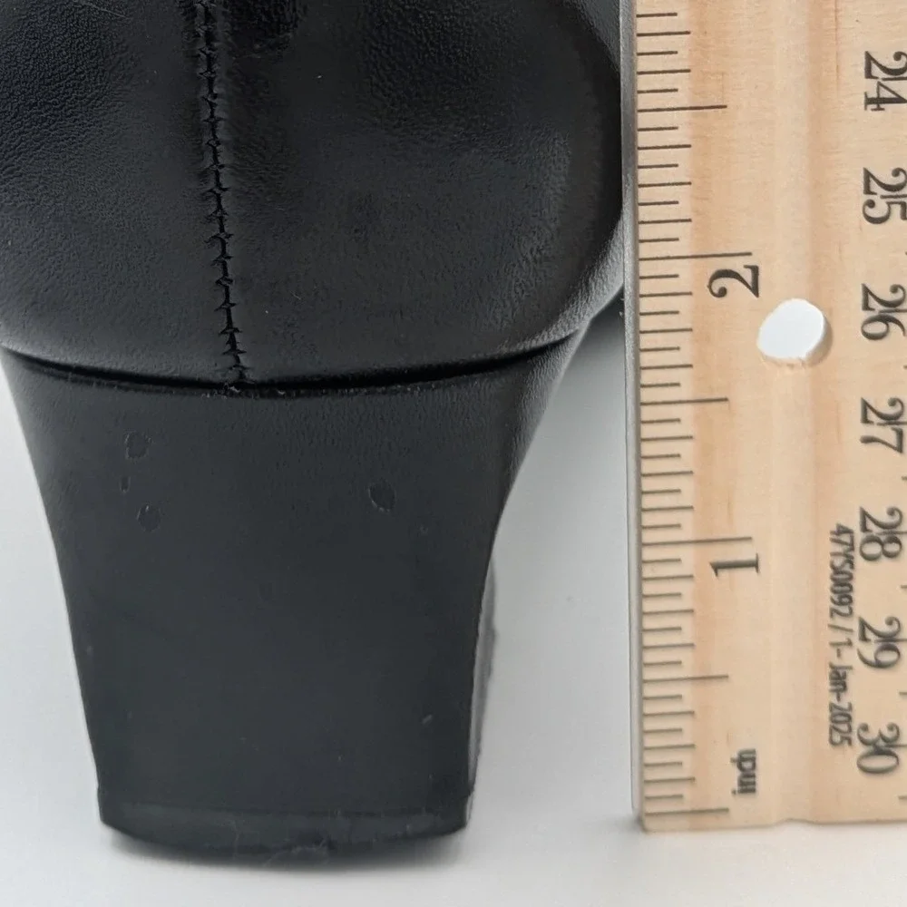 Worthington Block Heel Pumps Size 8.5 Black Square Toe Professional Office Shoes